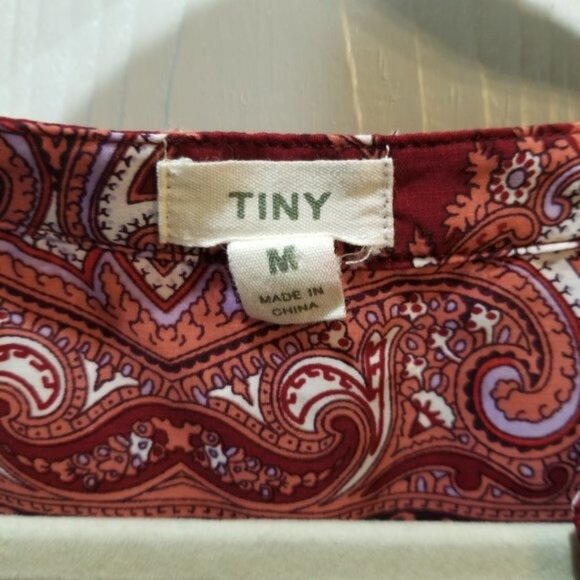 Tiny Anthropologie paisley red blouse Medium - Picture 3 of 6